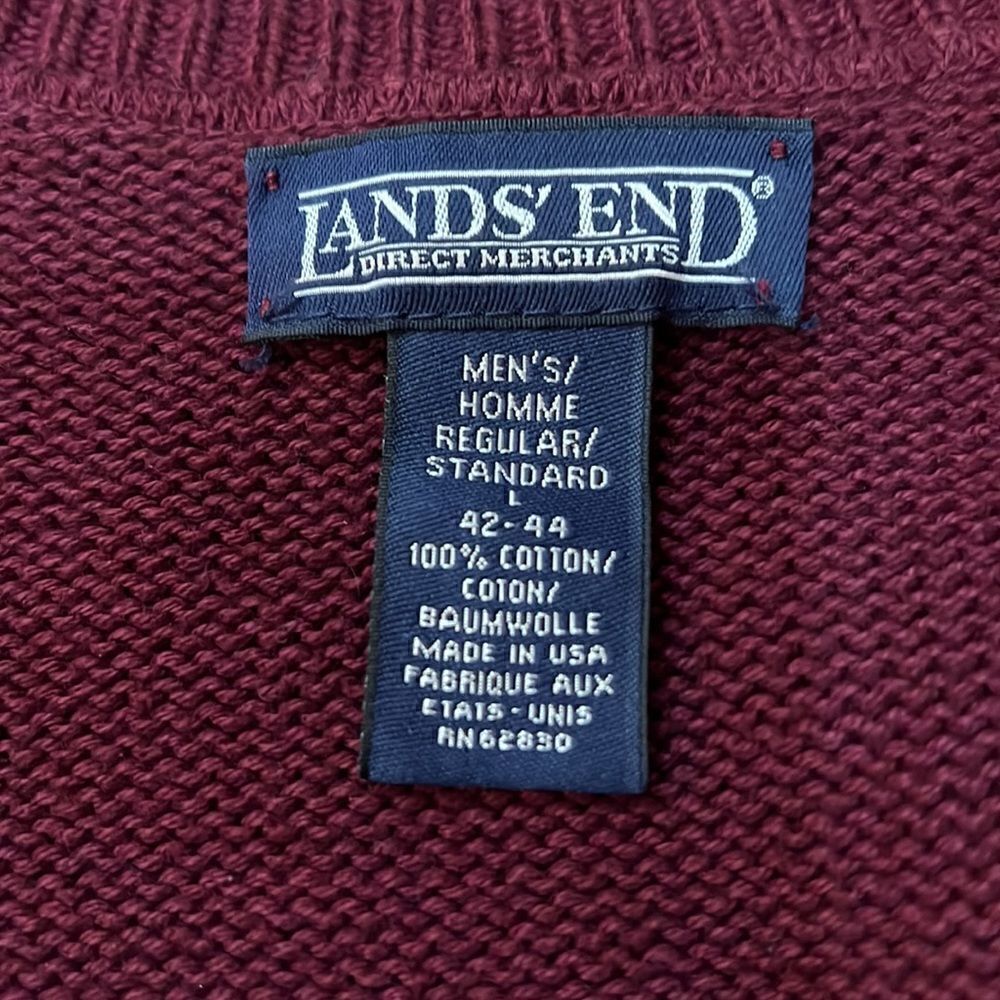 Land’s End Men's Cotton V-Neck Sweater Vest size L‎ - Picture 4 of 6